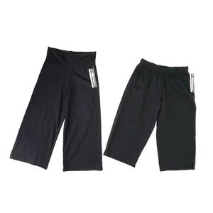 Body Wrappers 2 Pairs of Cropped Black Dance Pants Women’s Size Small NWT New